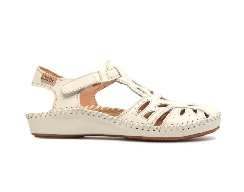 P. Vallarta - Leder Sandale Damen Offwhite 35 von Pikolinos