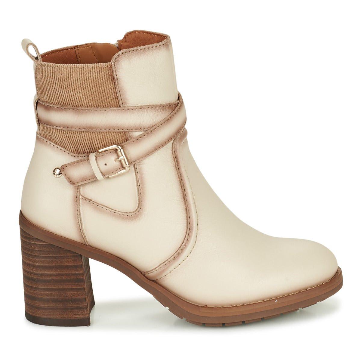 Pompeya - Leder Stiefelette Damen Offwhite 40 von Pikolinos