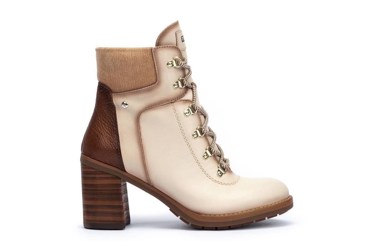 Pompeya - Leder Stiefelette Damen Offwhite 41 von Pikolinos