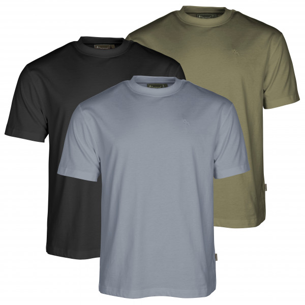 Pinewood - 3-Pack T-Shirt - T-Shirt Gr 4XL;M;S oliv von Pinewood