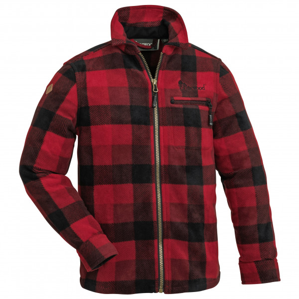 Pinewood - Kid's Kanada Fleece Hemd - Fleecejacke Gr 140 rot von Pinewood