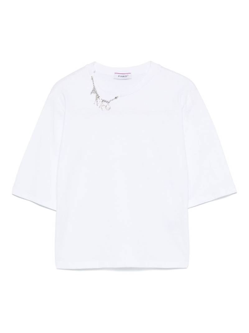 Pinko Kids chain-embellished T-shirt - White von Pinko Kids