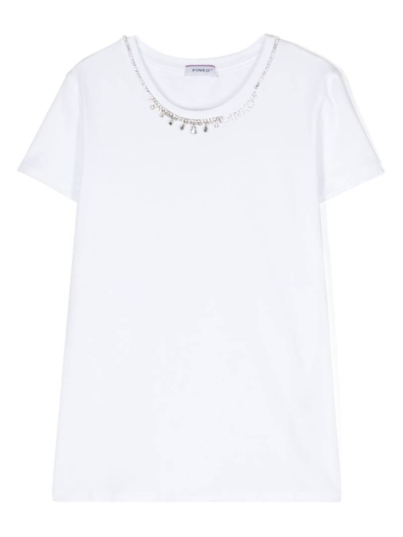 Pinko Kids crystal-embellished T-shirt - White von Pinko Kids