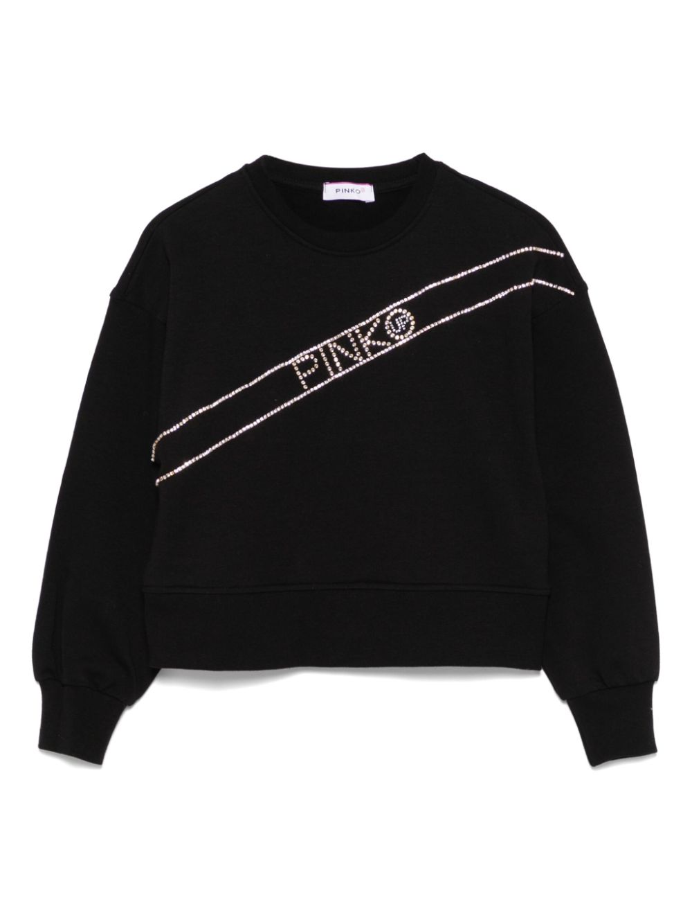 Pinko Kids crystal-embellished sweatshirt - Black von Pinko Kids