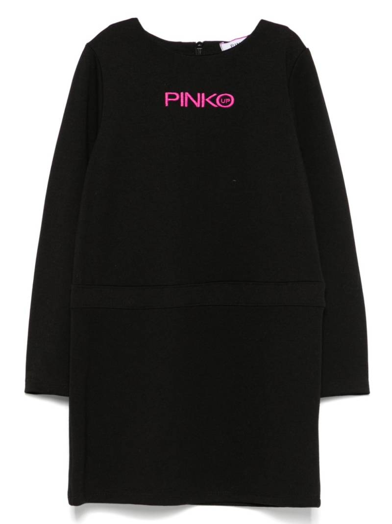 Pinko Kids embroidered-logo dress - Black von Pinko Kids