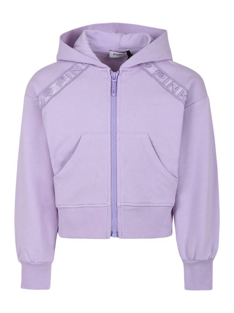 Pinko Kids embroidered-logo hoodie - Purple von Pinko Kids