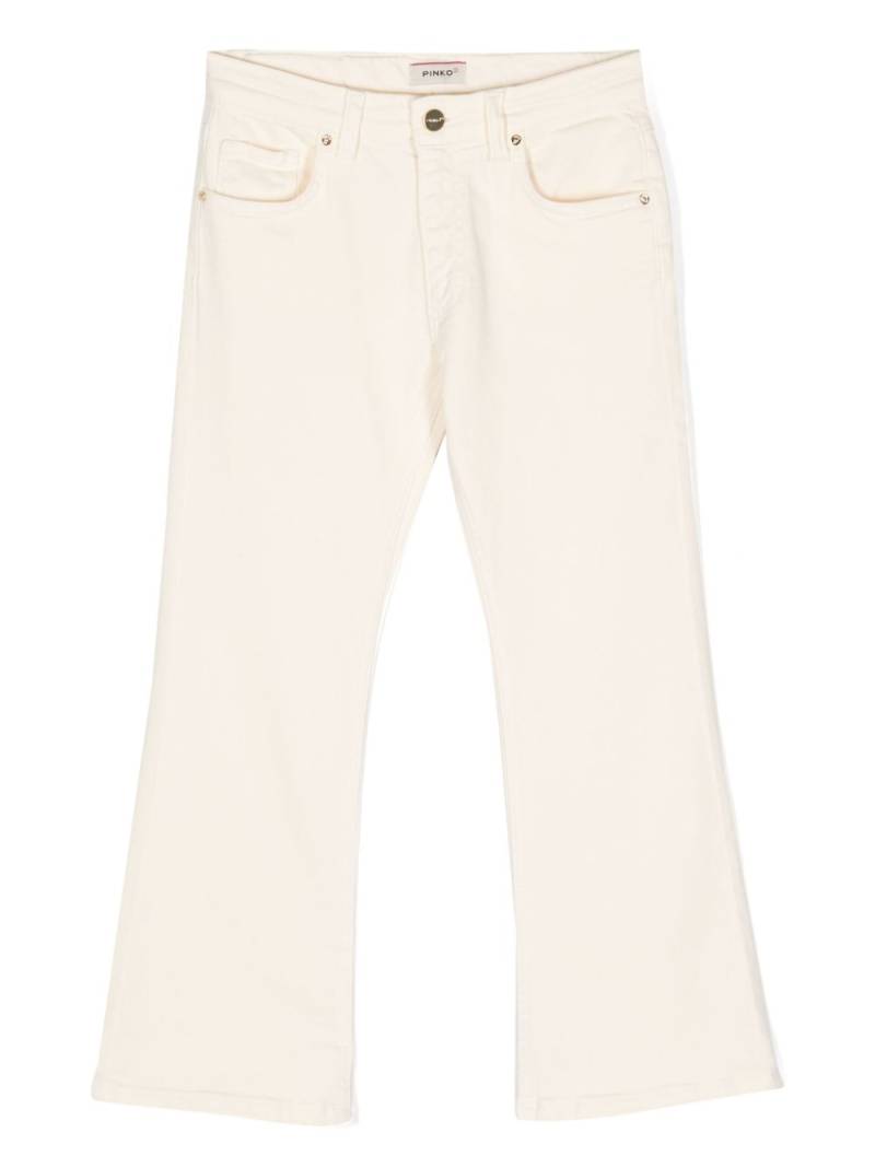 Pinko Kids five-pocket straight trousers - Neutrals von Pinko Kids