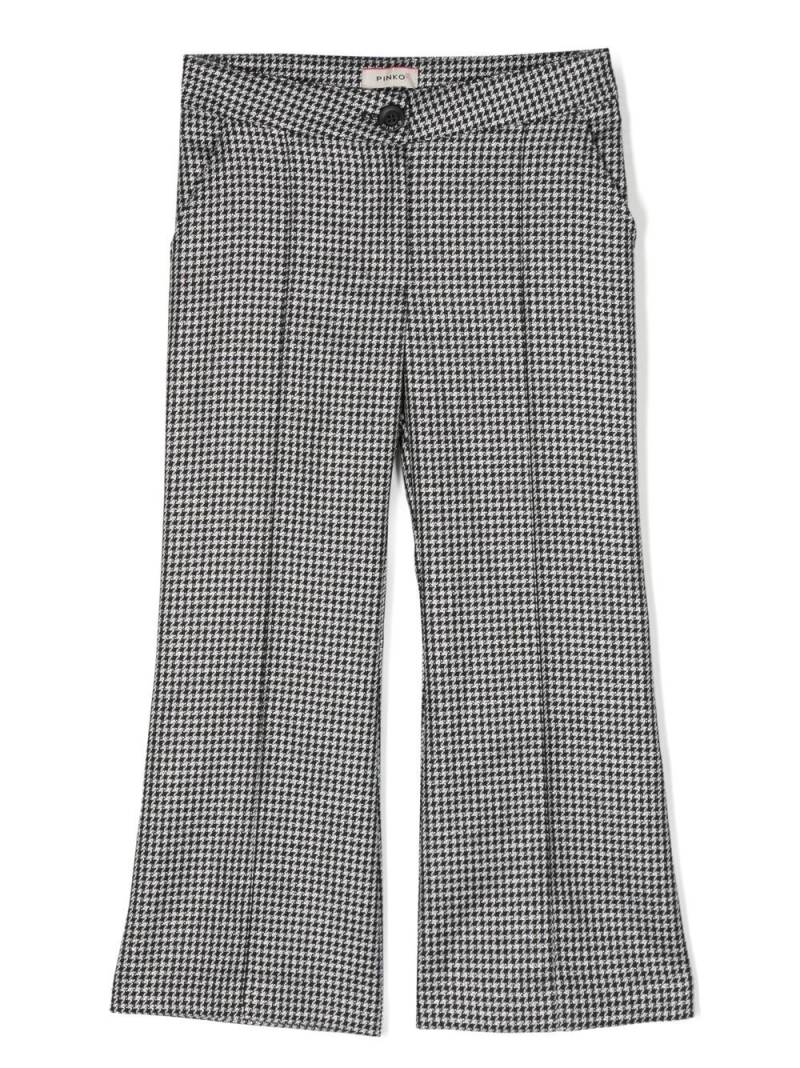 Pinko Kids houndstooth-pattern flared trousers - Black von Pinko Kids