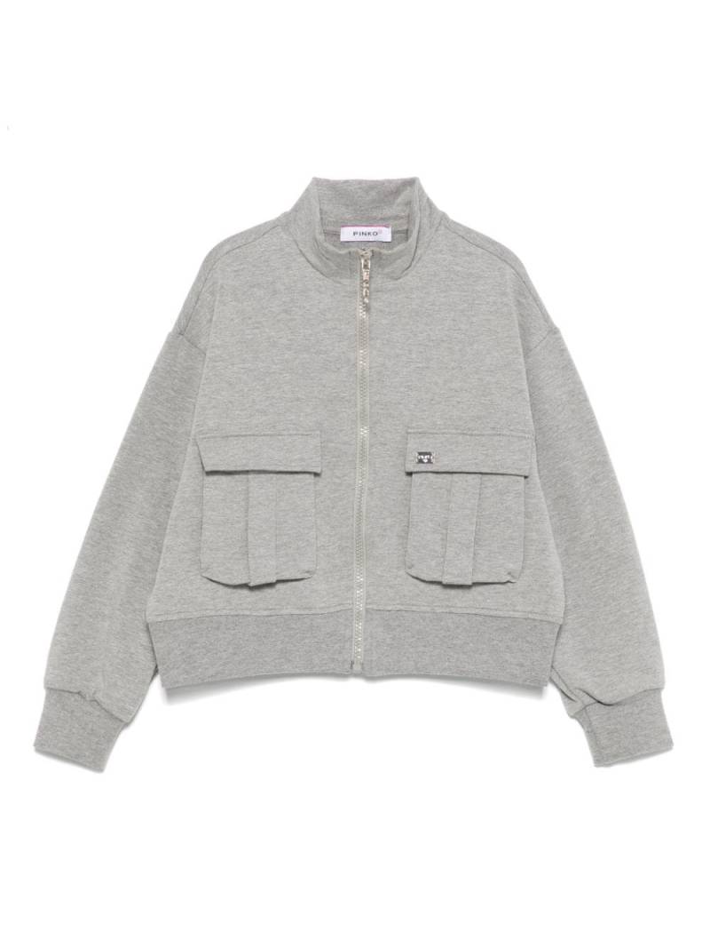 Pinko Kids jersey-texture sweatshirt - Grey von Pinko Kids