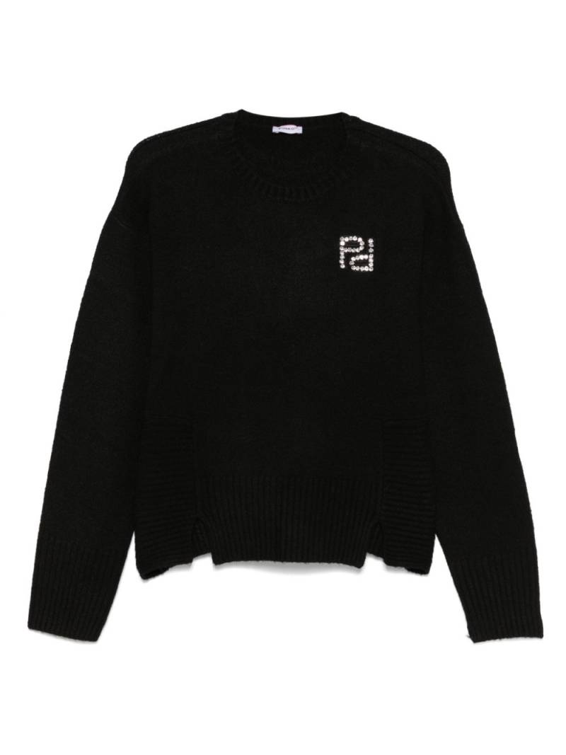 Pinko Kids logo-embellished sweater - Black von Pinko Kids