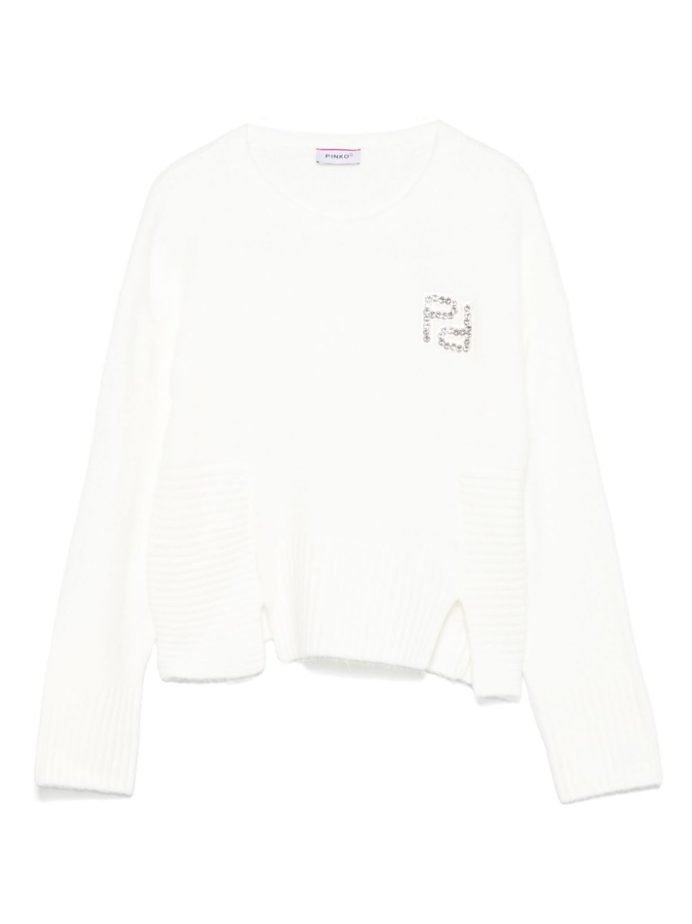 Pinko Kids logo-embellished sweater - White von Pinko Kids