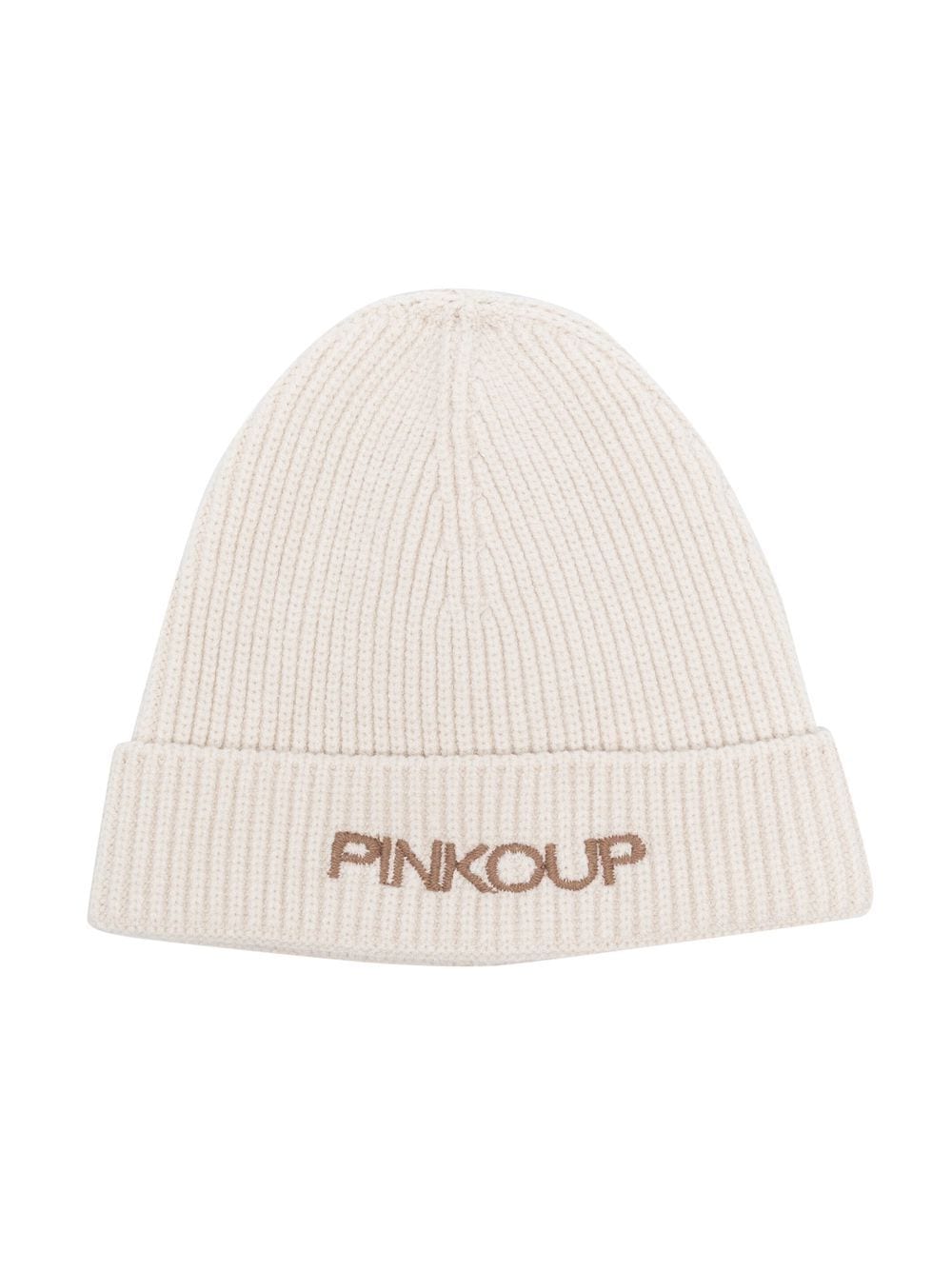 Pinko Kids logo-embroidered beanie hat - Neutrals von Pinko Kids