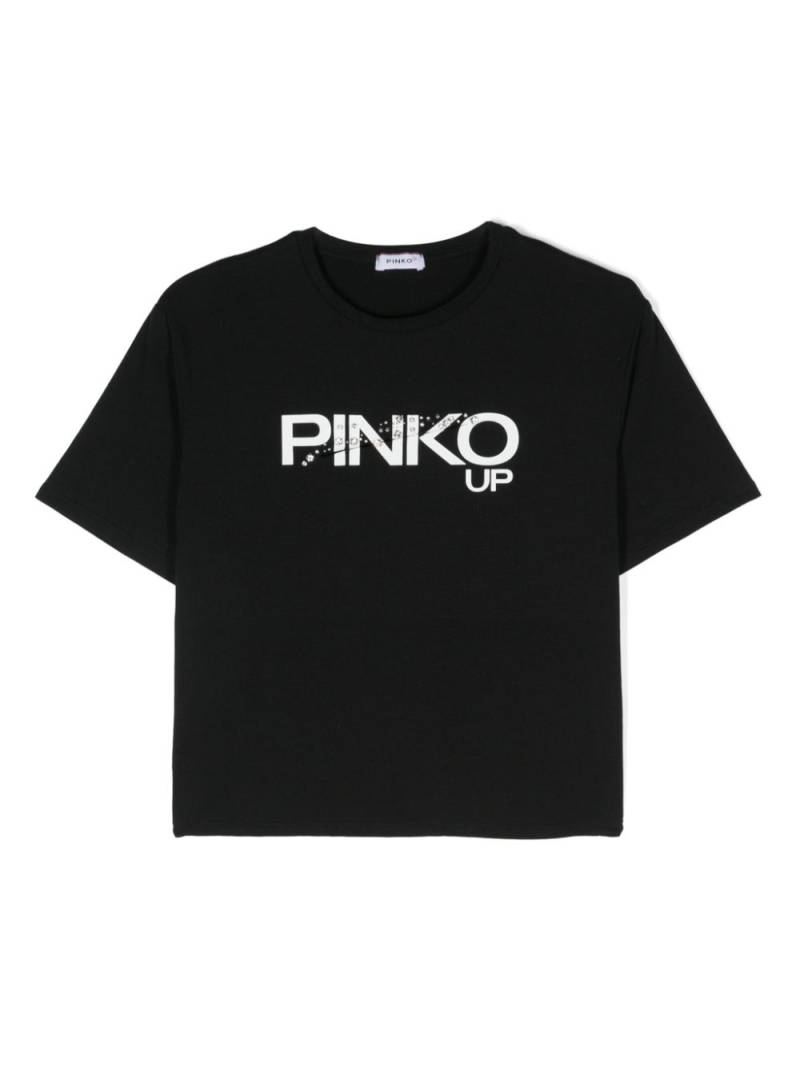 Pinko Kids logo-print T-shirt - Black von Pinko Kids