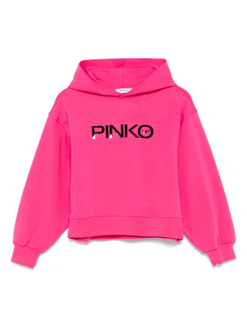 Pinko Kids logo-print hoodie von Pinko Kids