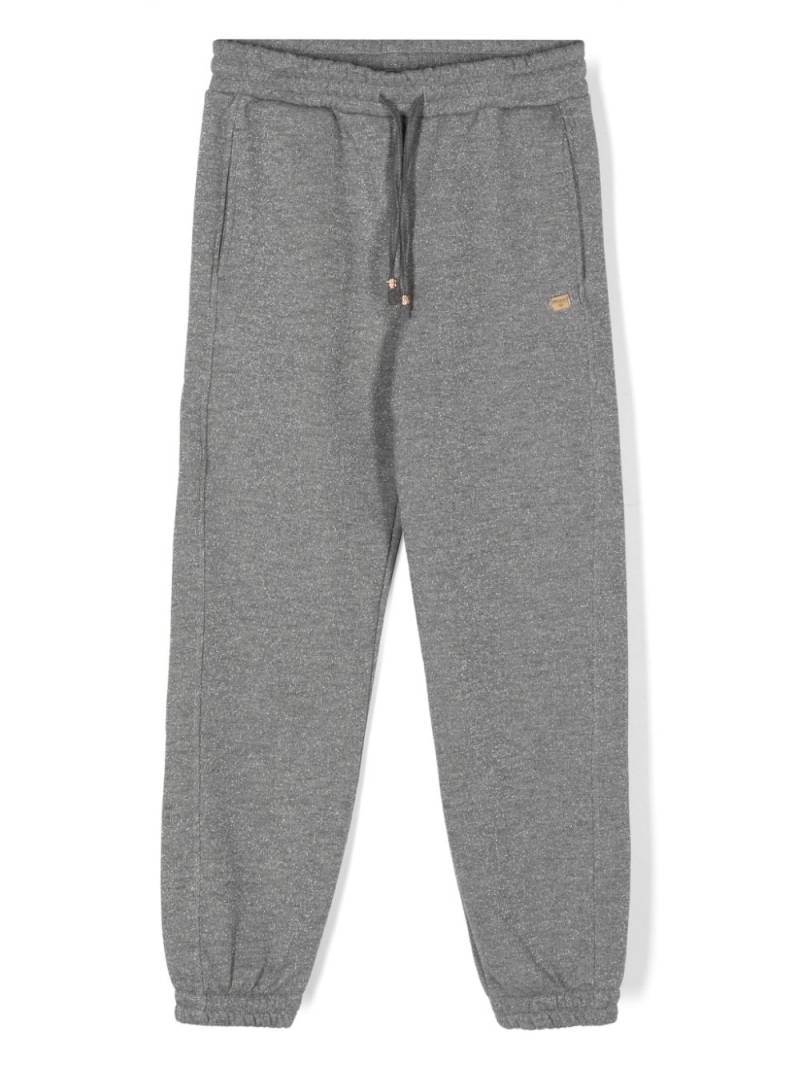 Pinko Kids lurex fleece track pants - Grey von Pinko Kids