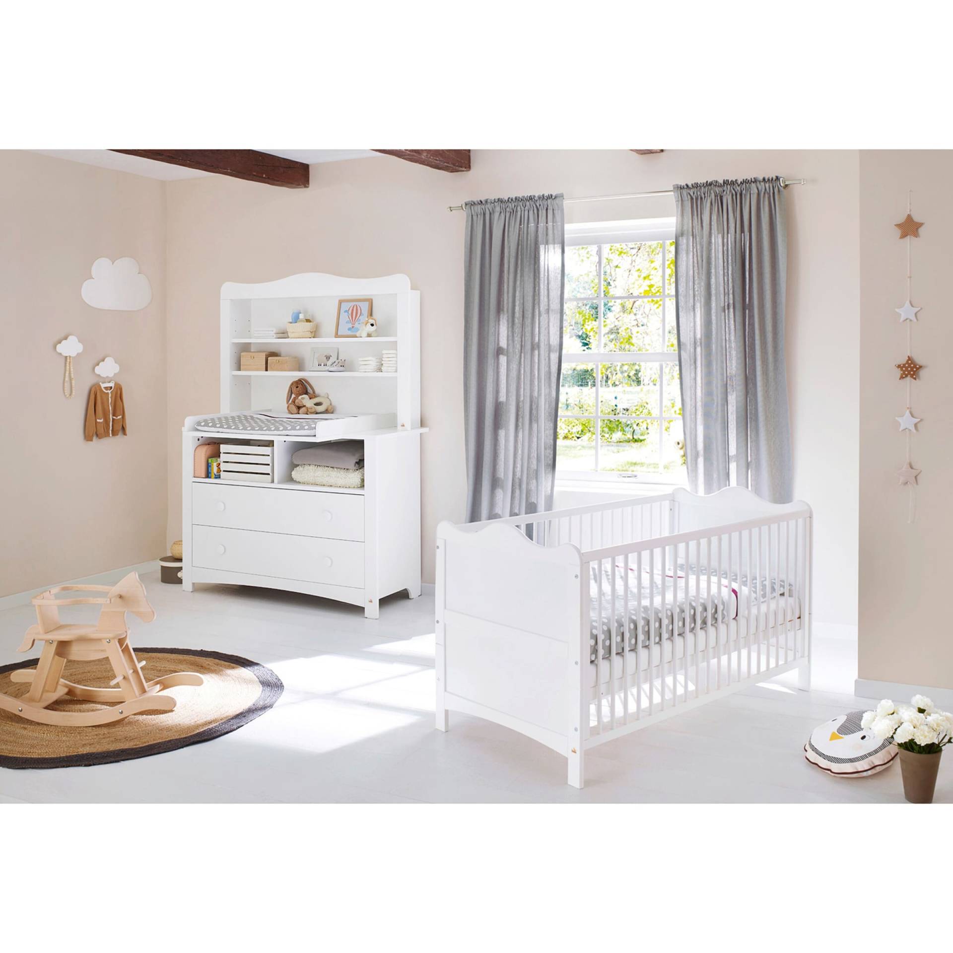 2-tlg. Babyzimmer Florentina extrabreit, inkl. extrabreitem Regalaufsatz 2-tlg. Babyzimmer Florentina extrabreit, inkl. extrabreitem Regalaufsatz von Pinolino