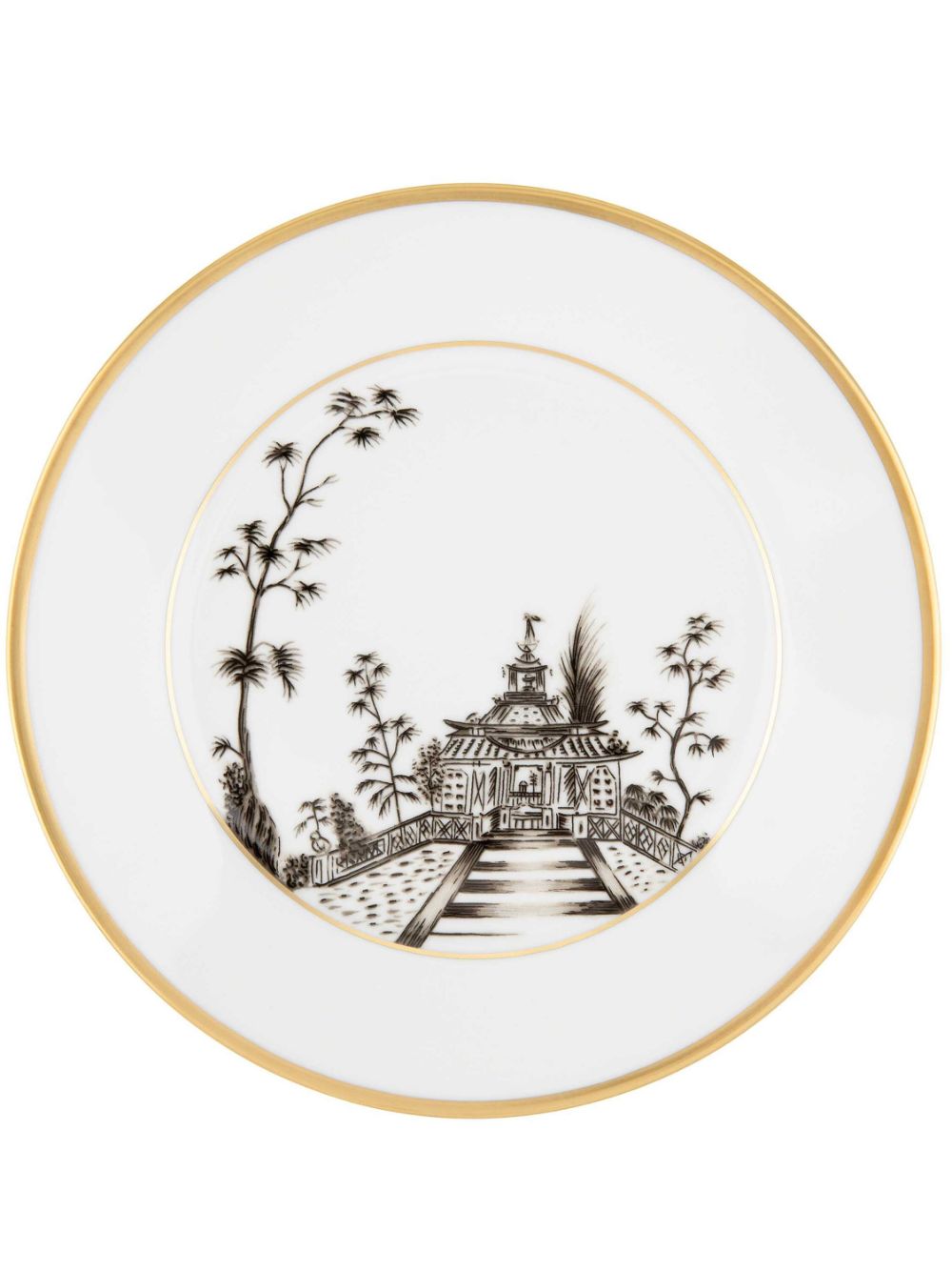 Pinto Paris Vieux Kyoto illustration dessert plate - White von Pinto Paris