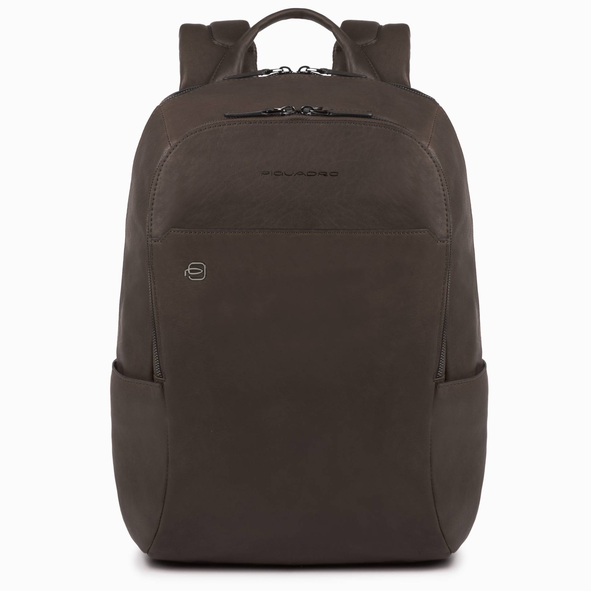 Black Square Laptop-Rucksack in Dunkelbraun von Piquadro