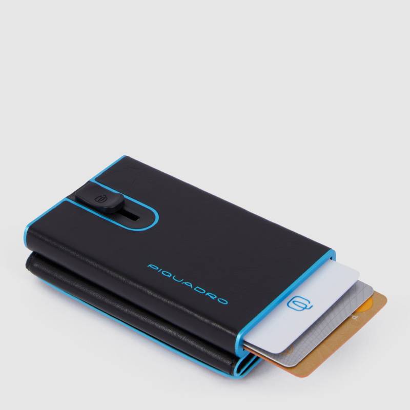 Blue Square - Compact Wallet in Schwarz von Piquadro