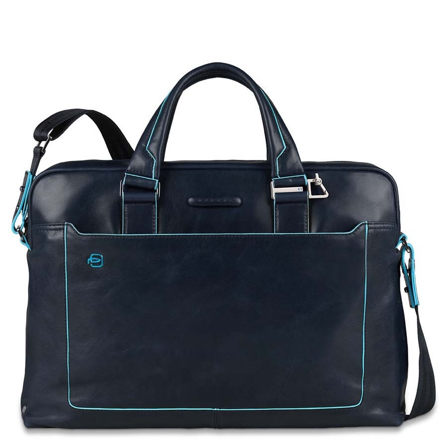 Blue Square – Doppelgriff-Laptoptasche mit iPad®Air/Air2r-Fach in nachtblau von Piquadro