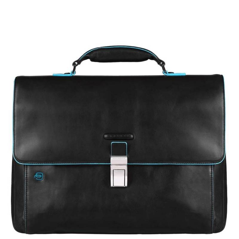 Blue Square – erweiterbare Laptoptasche mit iPad®-/iPad®Air-Fach in schwarz von Piquadro