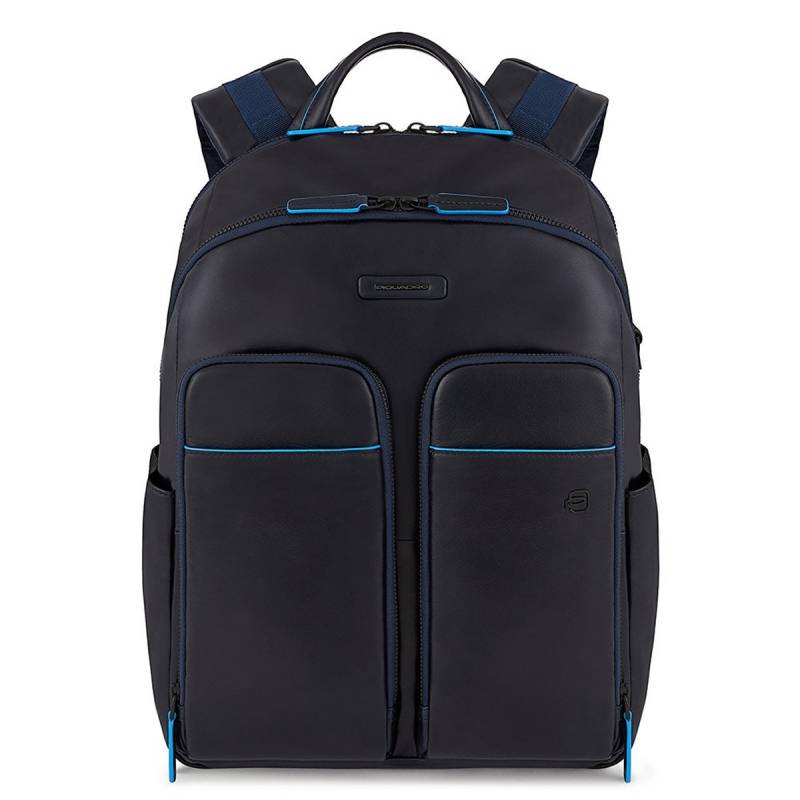 EOL Blue Square - Laptoprucksack mit iPad®-Fach, RFID-Blocker Blau von Piquadro