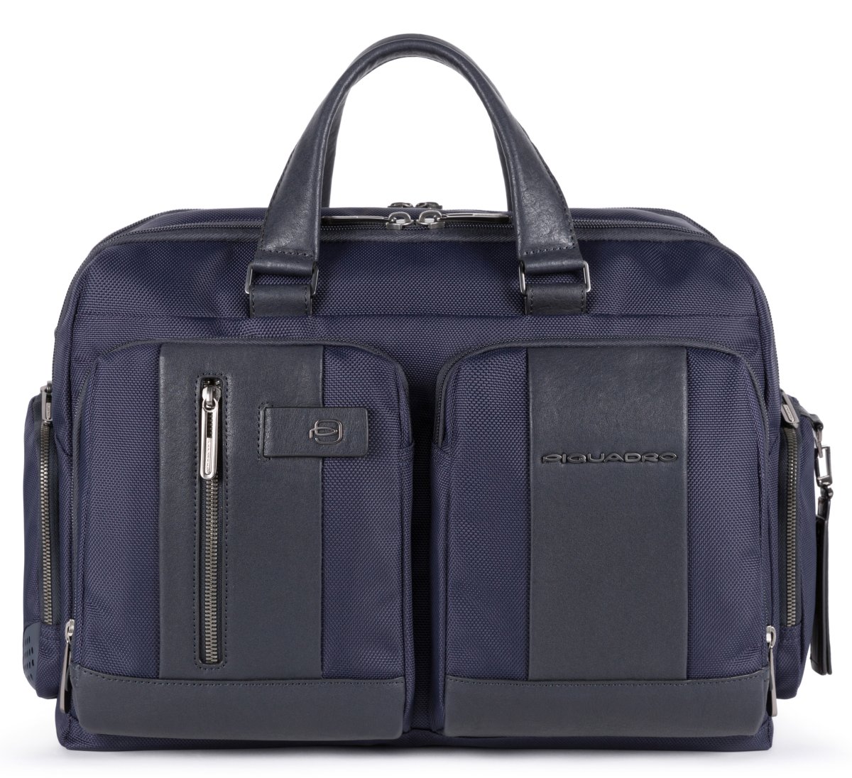 EOL Fast-Check - Kurzgrifflaptoptasche aus rezykliertem Stoff Blau EOL Fast-Check - Kurzgrifflaptoptasche aus rezykliertem Stoff Blau von Piquadro