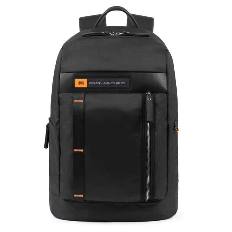 Laptoprucksack aus rezykliertem Nylon in Schwarz von Piquadro