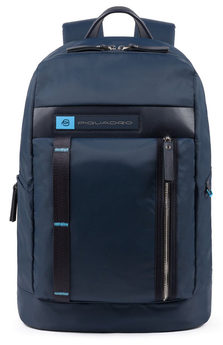 Laptoprucksack aus rezykliertem Nylon in Schwarz von Piquadro