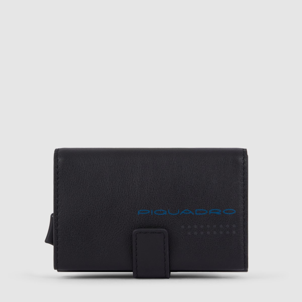Urban - Kreditkartenetui aus Metall und Leder in Schwarz/Blau Urban - Kreditkartenetui aus Metall und Leder in Schwarz/Blau von Piquadro