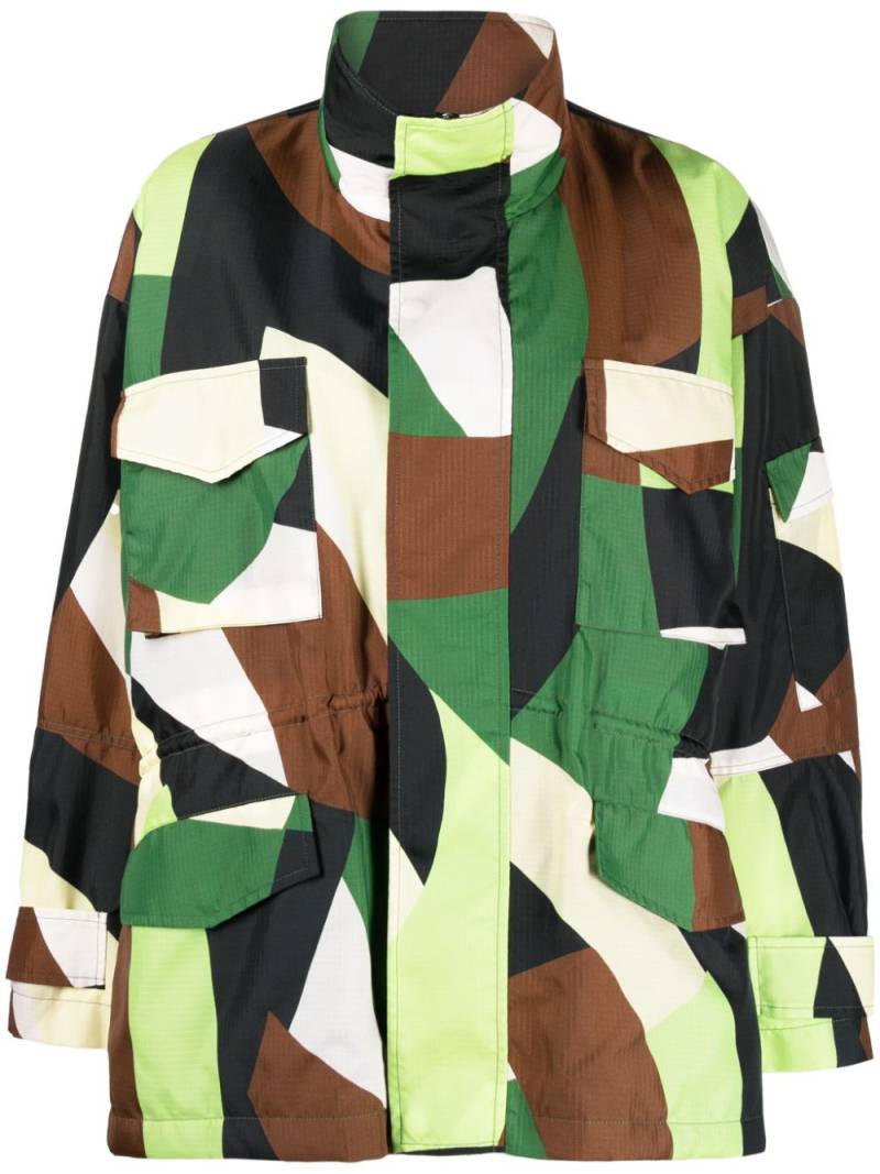 Plan C Messy Masses geometric-pattern jacket - Green von Plan C