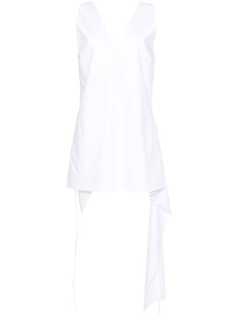 Plan C V-neck cotton top - White von Plan C