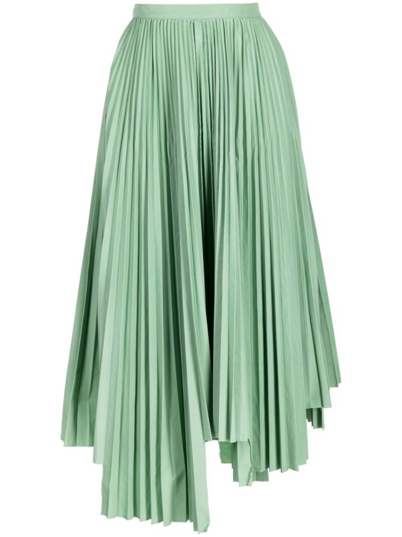 Plan C asymmetric pleated skirt - Green von Plan C