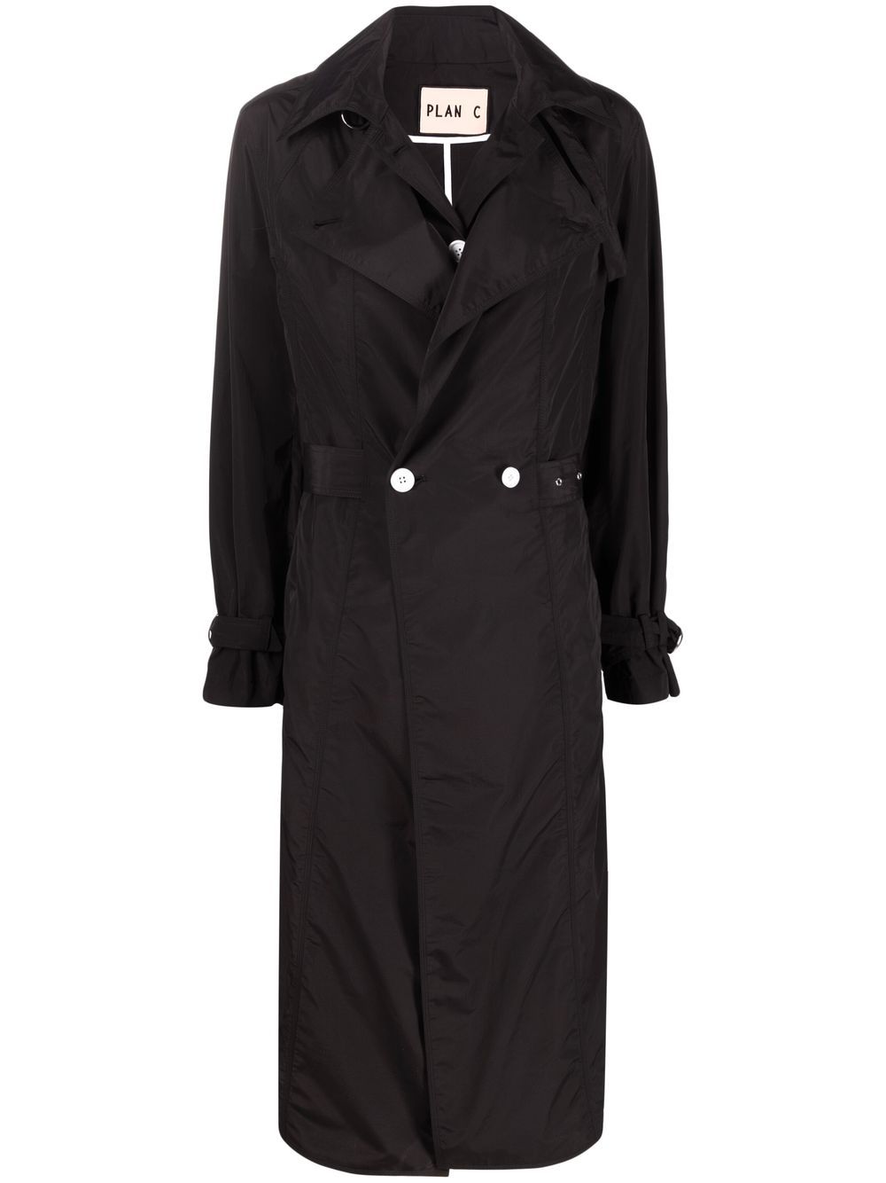 Plan C belted trench coat - Black von Plan C