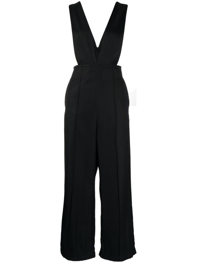 Plan C deep V-neck jumpsuit - Black von Plan C