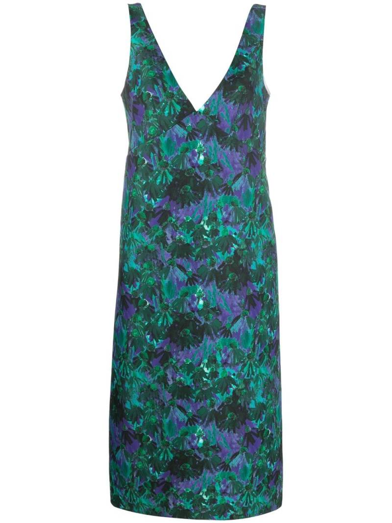 Plan C floral-print sleeveless midi dress - Green von Plan C