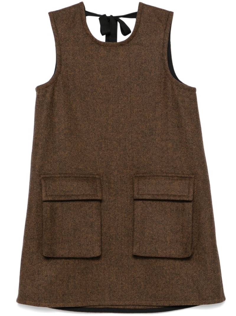 Plan C herringbone mini dress - Brown von Plan C