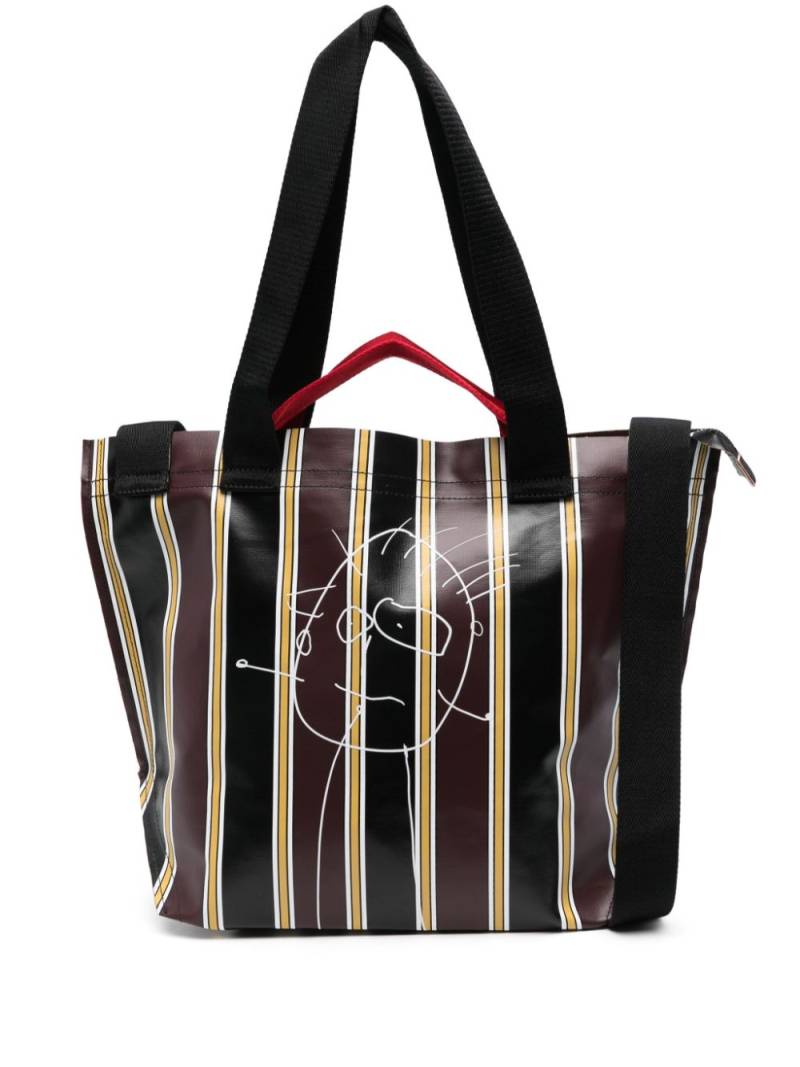 Plan C medium Pili and Bianca tote bag - Black von Plan C