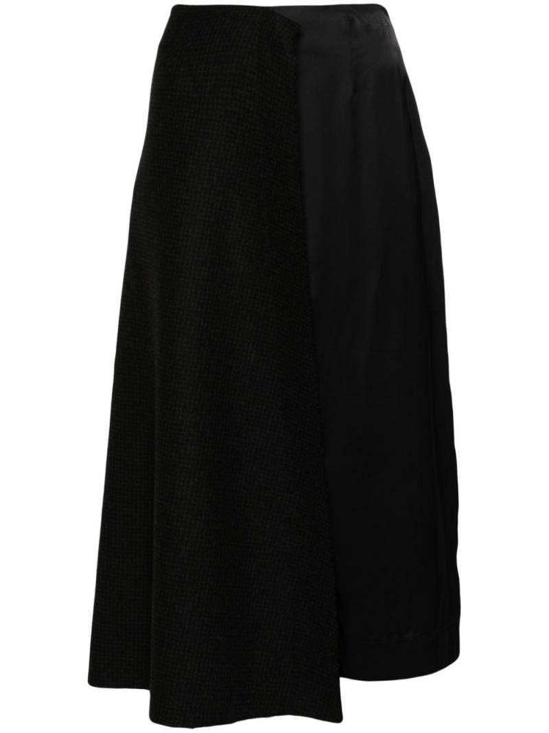 Plan C micro-pattern midi skirt - Black von Plan C