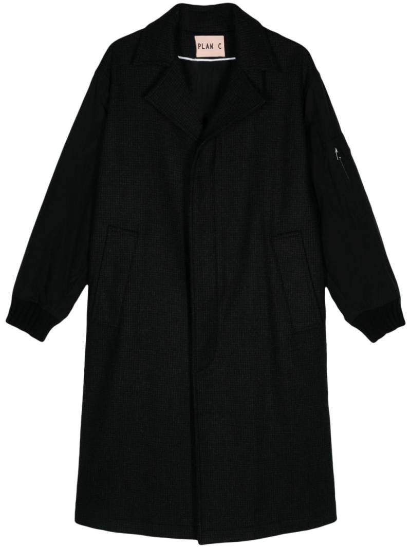 Plan C panelled-design wool coat - Black von Plan C