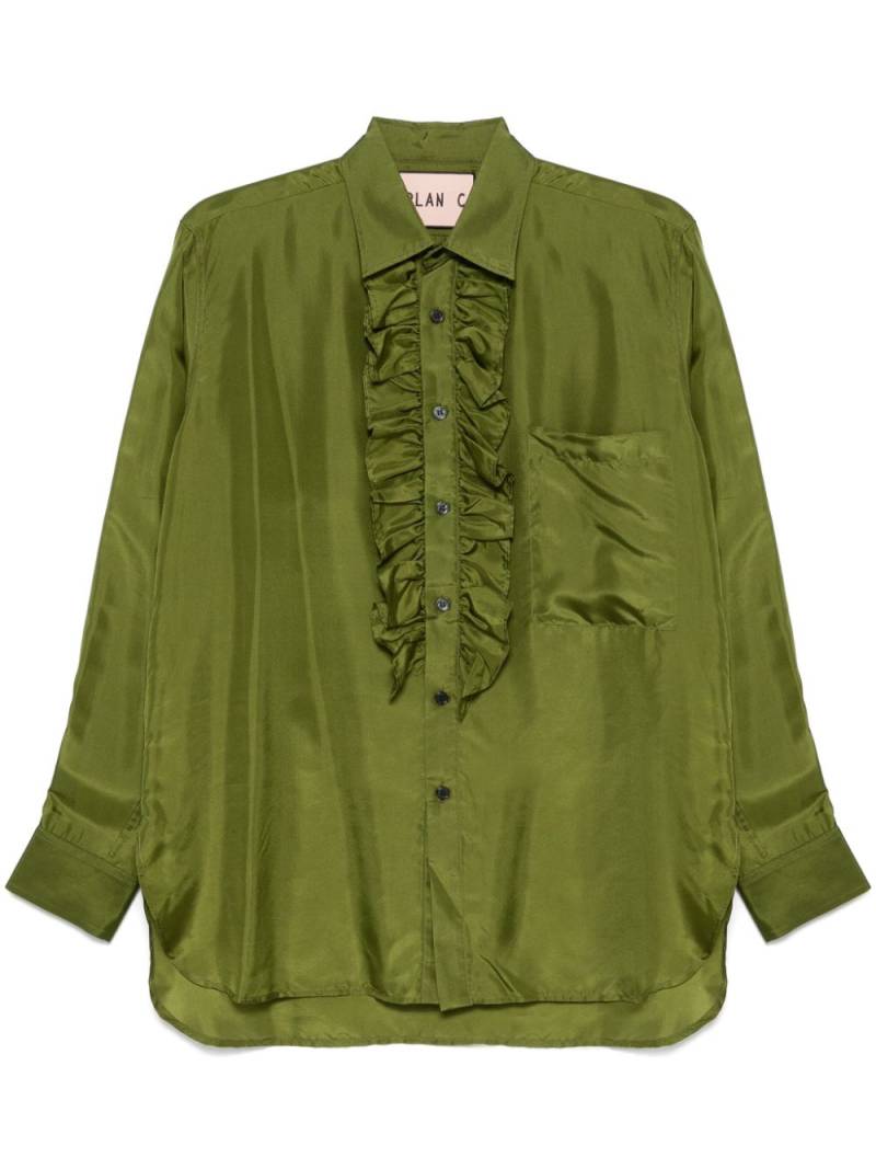 Plan C ruffle-detailed shirt - Green von Plan C