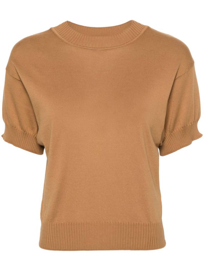 Plan C short-sleeve knitted jumper - Brown von Plan C