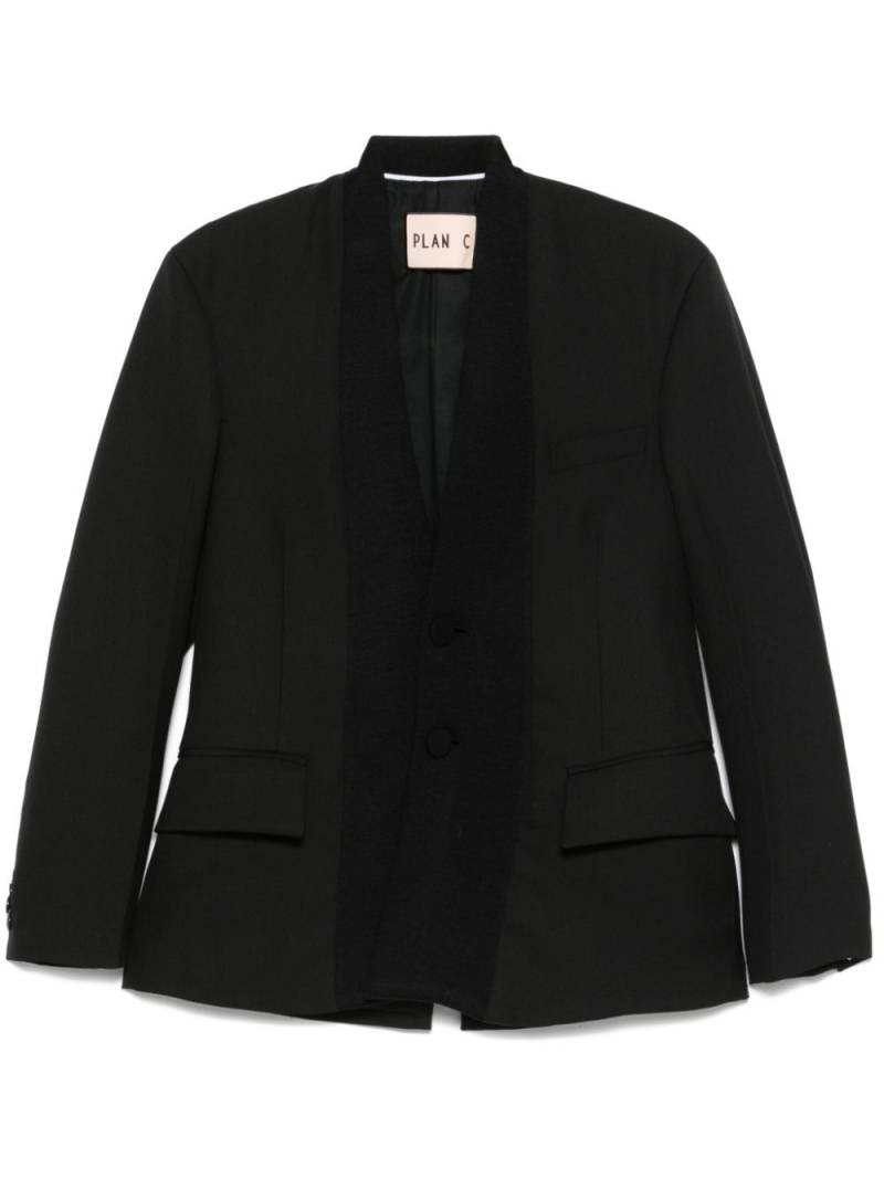 Plan C single-breasted blazer - Black von Plan C