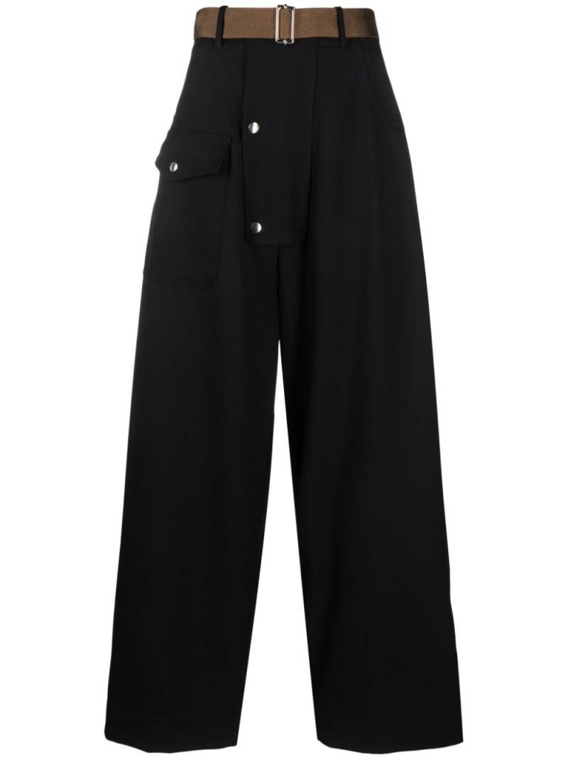 Plan C wide-leg cargo trousers - Blue von Plan C