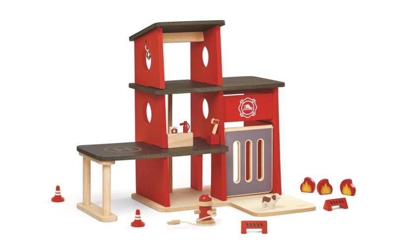 Plan Toys Spiel-Feuerwehrwache »PlanWorld Feuerwehrstation« von Plan Toys