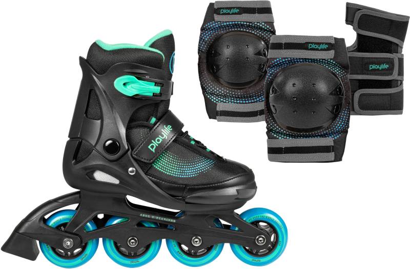 Playlife Inlineskates »Playlife Joker«, mit Schutz Set bestehend aus Knie-, Ellenbogen-, Handgelenkschützern von Playlife