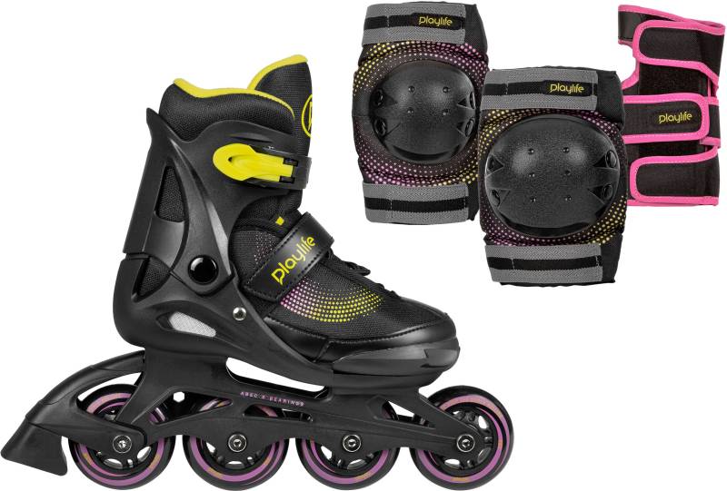 Playlife Inlineskates »Playlife Joker«, mit Schutz Set bestehend aus Knie-, Ellenbogen-, Handgelenkschützern von Playlife