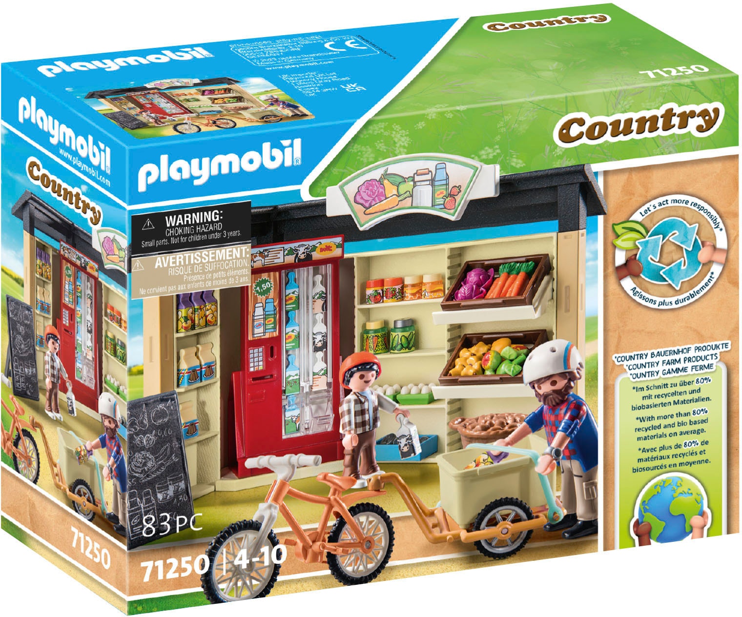 Playmobil® Konstruktions-Spielset »24-Stunden-Hofladen (71250), Country«, teilweise aus recyceltem Material; Made in Germany von Playmobil®