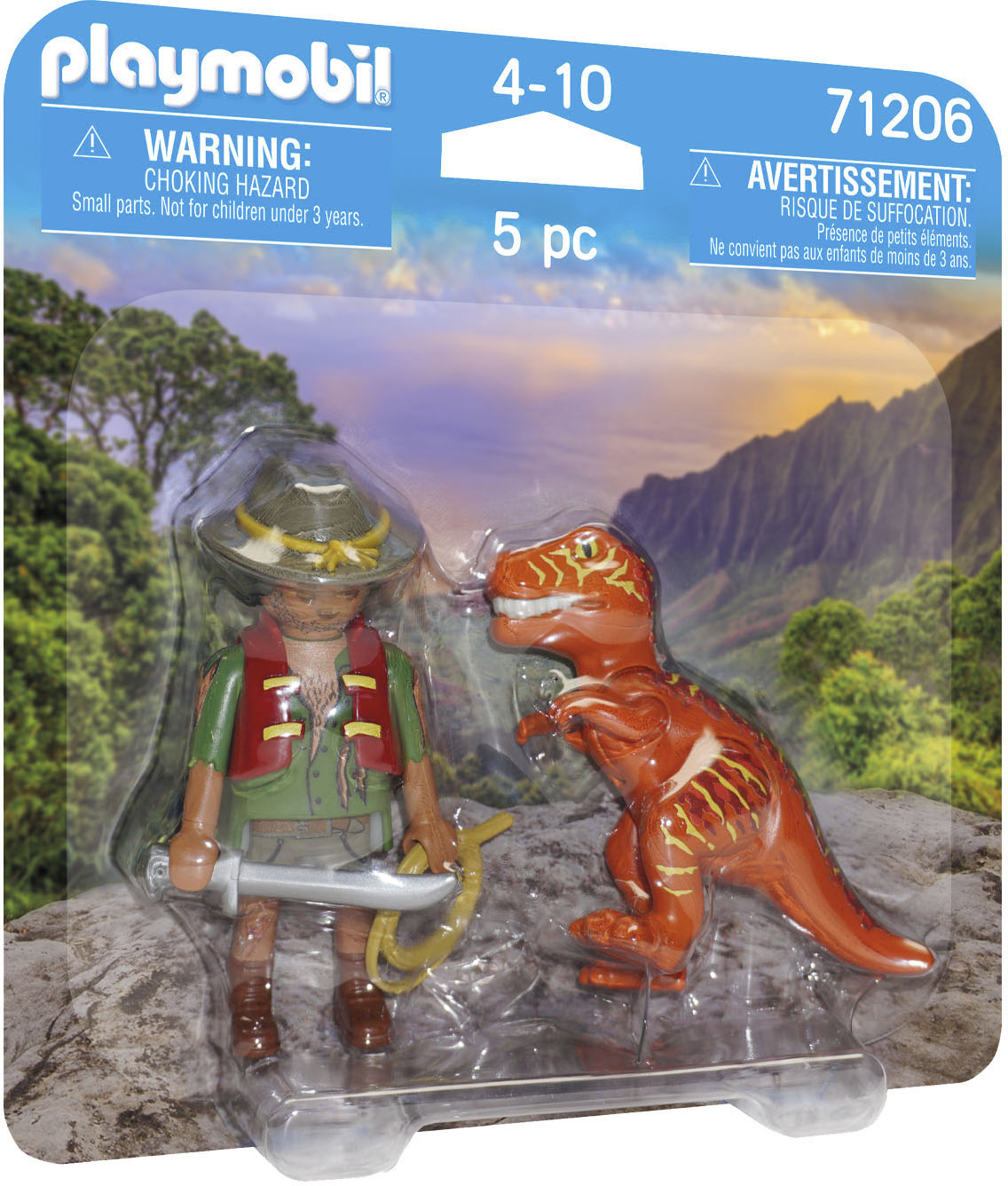 Playmobil® Konstruktions-Spielset »Abenteurer mit T-Rex (71206), DuoPack«, (5 St.), Made in Europe von Playmobil®