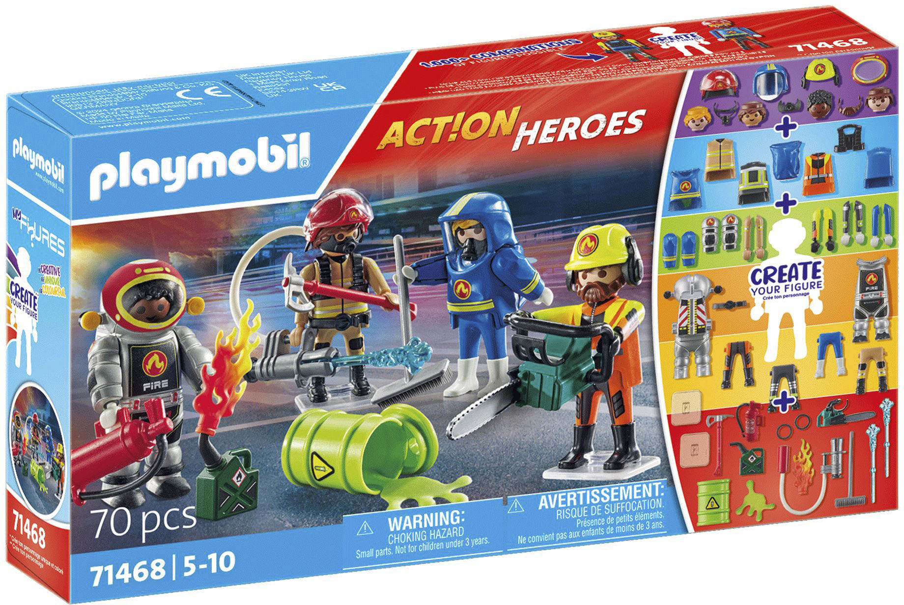 Playmobil® Konstruktions-Spielset »Action Heroes, Feuerwehr (71468), My Figures«, (70 St.), Made in Europe von Playmobil®